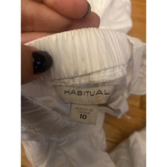 Habitual women's White Off-Shoulder Top With Tie Straps & Long Sleeves size 10 - Picture 7 of 8